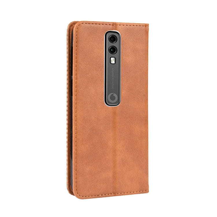 Magnetic Buckle Retro Crazy Horse Texture Horizontal Flip Leather Case for Vodafone Smart V10 (VF...