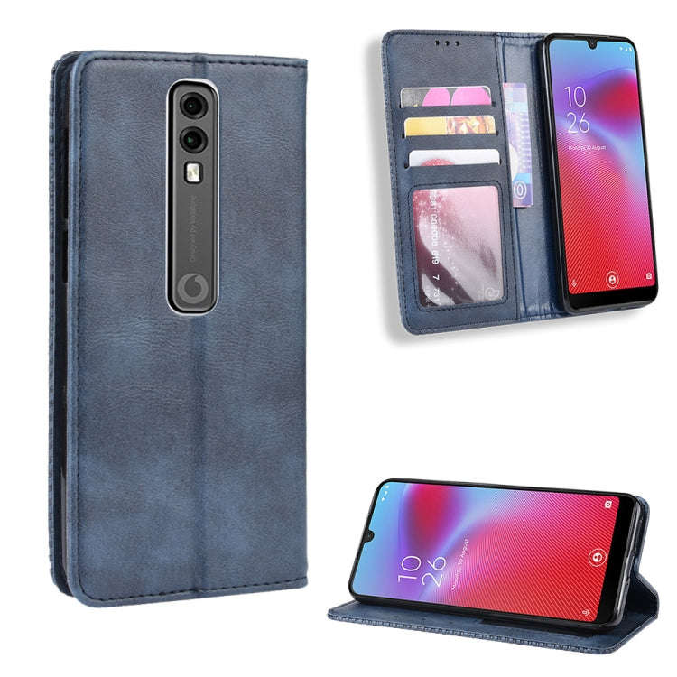 Magnetic Buckle Retro Crazy Horse Texture Horizontal Flip Leather Case for Vodafone Smart V10 (VF...