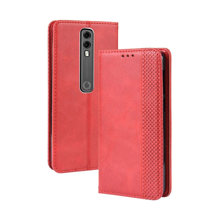 Magnetic Buckle Retro Crazy Horse Texture Horizontal Flip Leather Case for Vodafone Smart V10 (VF...