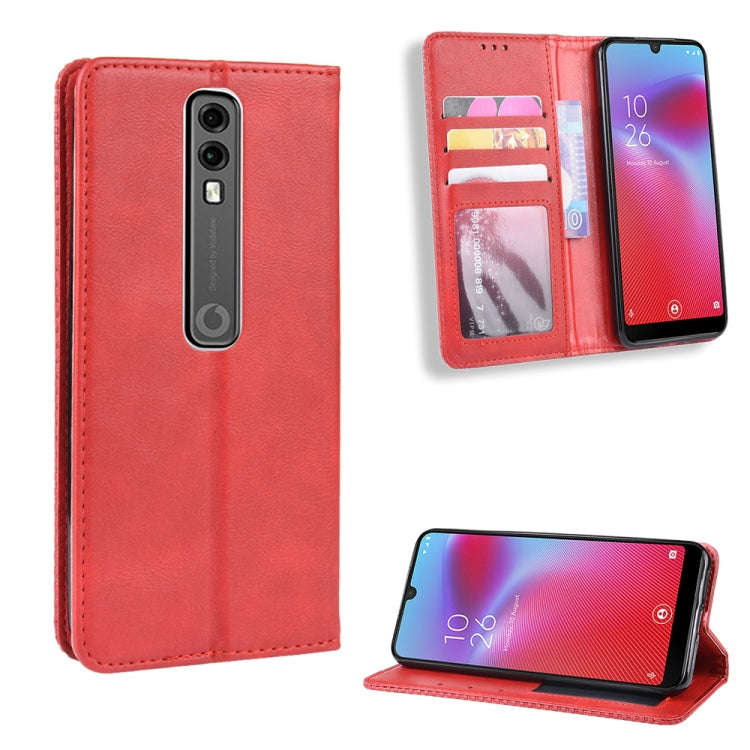 Magnetic Buckle Retro Crazy Horse Texture Horizontal Flip Leather Case for Vodafone Smart V10 (VF...