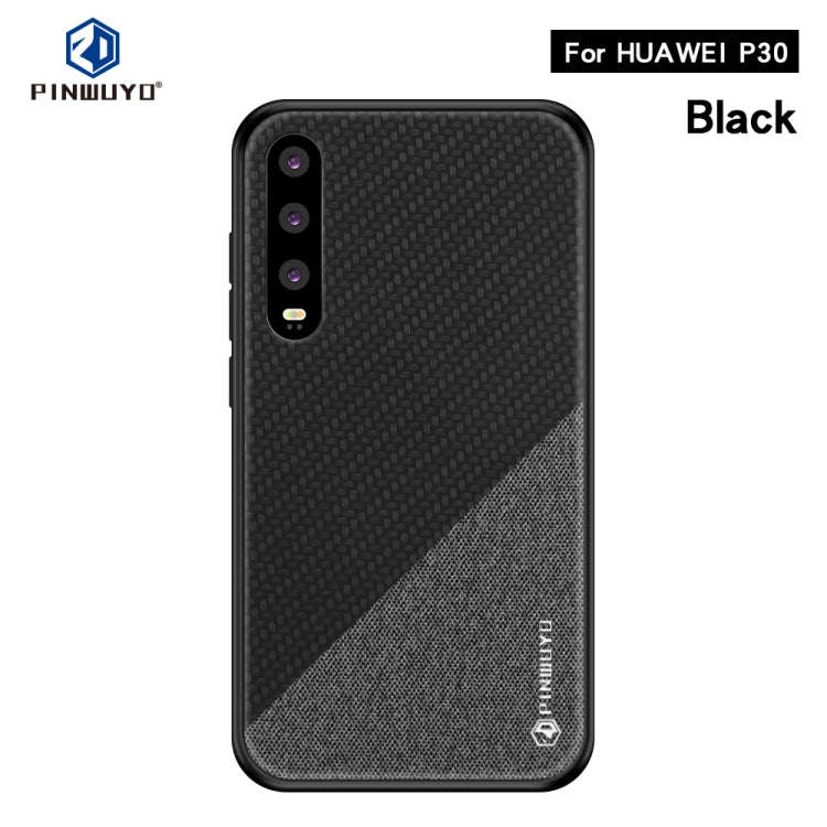 PINWUYO Honors Series Shockproof PC + TPU Protective Case for Huawei P30(Black)