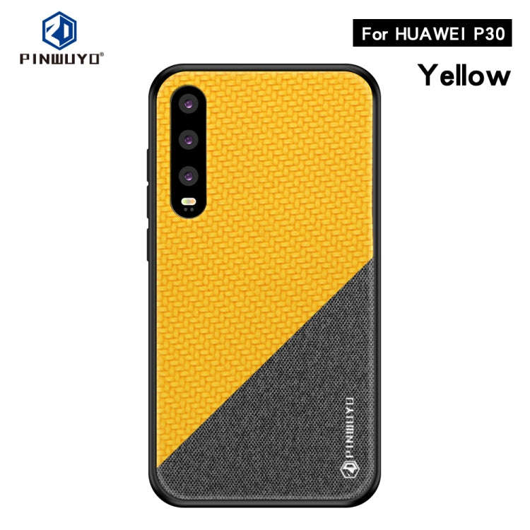 PINWUYO Honors Series Shockproof PC + TPU Protective Case for Huawei P30(Yellow)