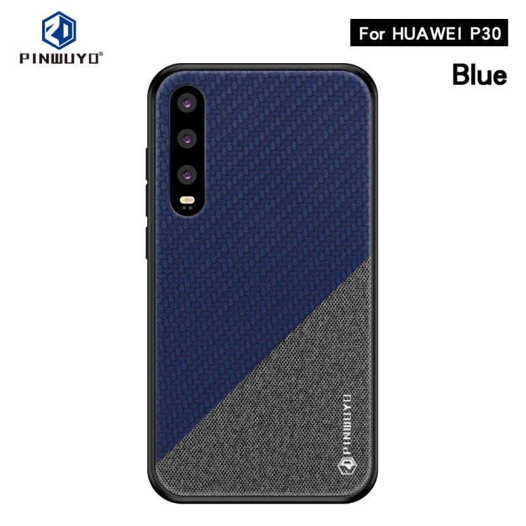 PINWUYO Honors Series Shockproof PC + TPU Protective Case for Huawei P30(Blue)