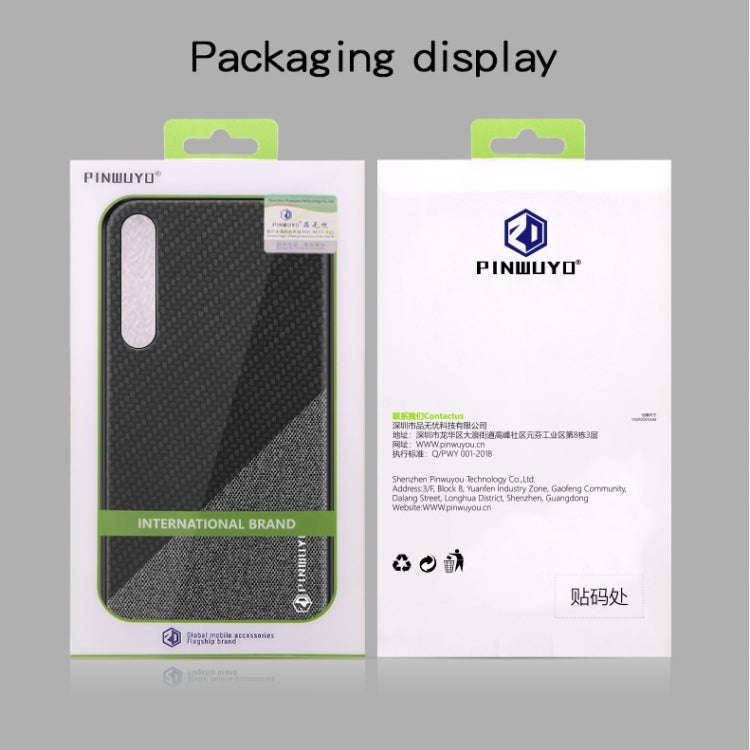 PINWUYO Honors Series Shockproof PC + TPU Protective Case for Huawei P30(Blue)