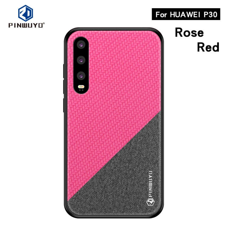 PINWUYO Honors Series Shockproof PC + TPU Protective Case for Huawei P30(Red)