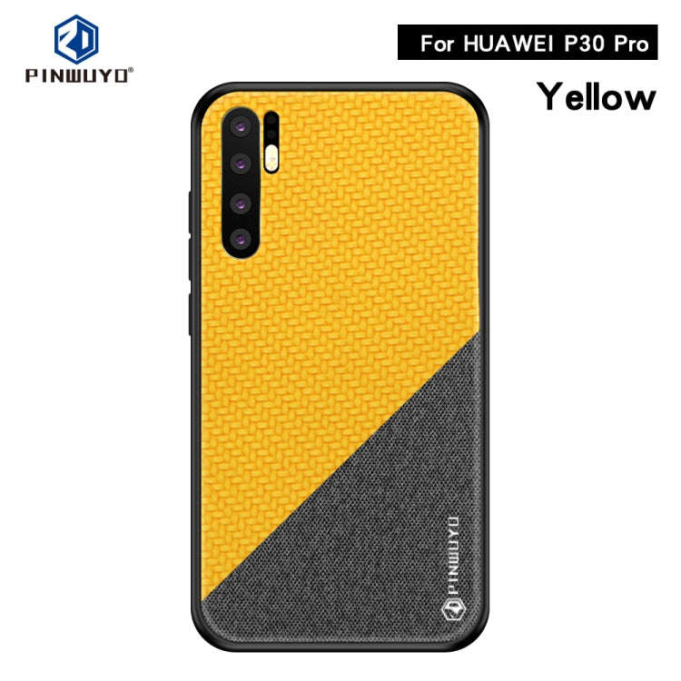 PINWUYO Honors Series Shockproof PC + TPU Protective Case for Huawei P30 Pro(Yellow)