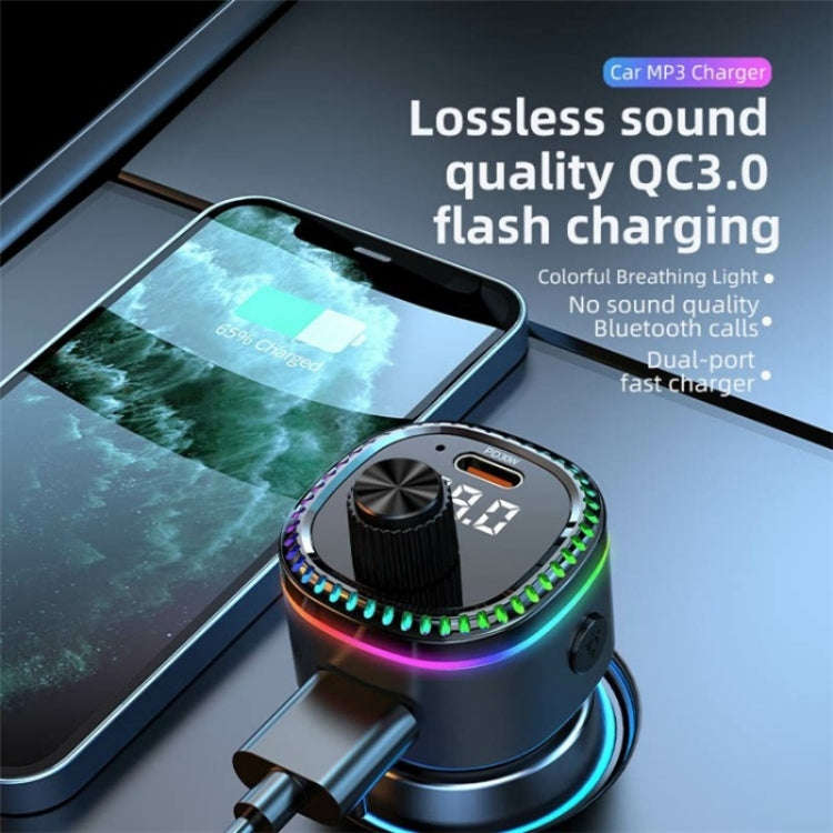 C58 Car MP3 Music Player Type-C + USB Car Charger Bluetooth Adapter FM Transmitter