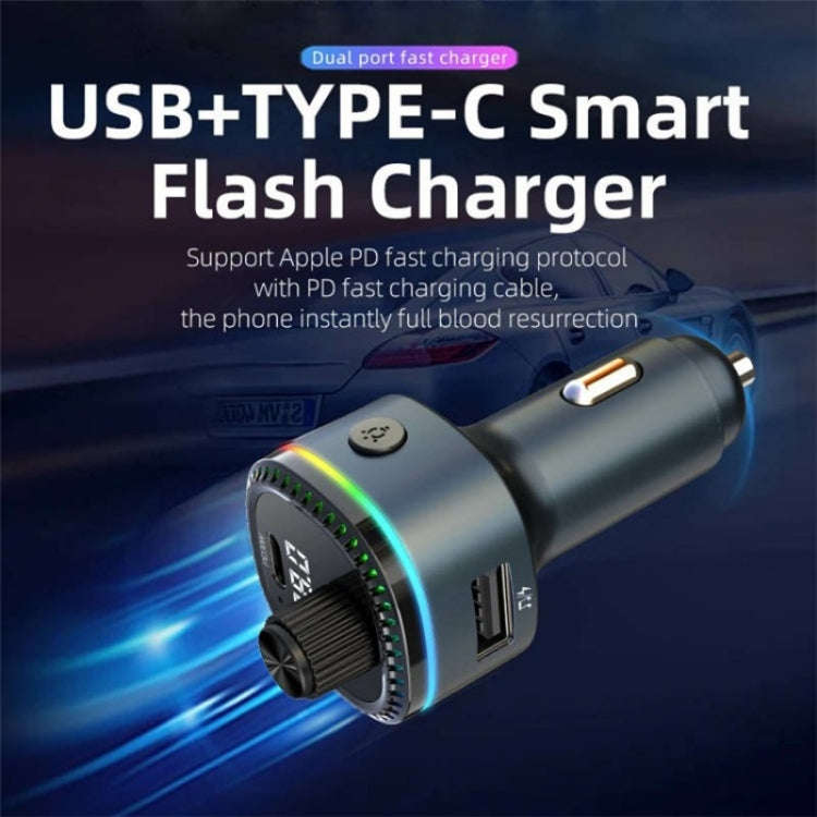 C58 Car MP3 Music Player Type-C + USB Car Charger Bluetooth Adapter FM Transmitter