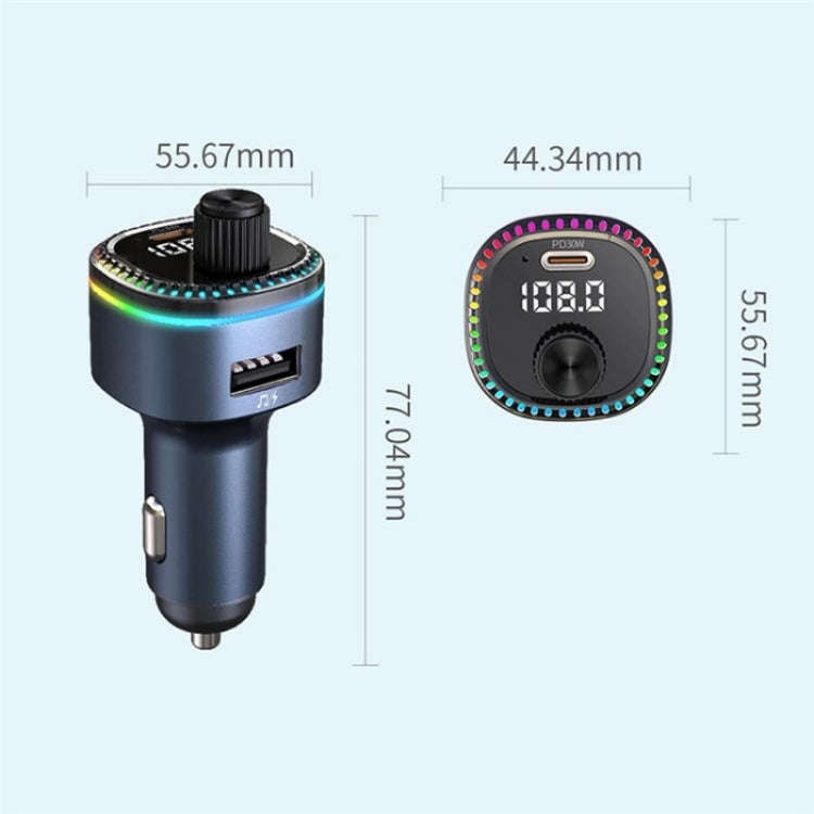 C58 Car MP3 Music Player Type-C + USB Car Charger Bluetooth Adapter FM Transmitter