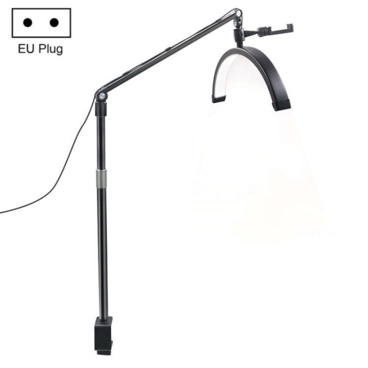 D-M30X 23 inch Half Moon Shape Beauty Manicure Lamp Curved Fill Light, Plug:EU Plug