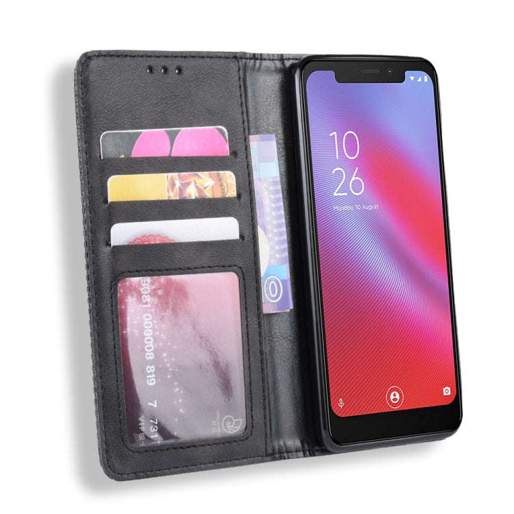 Magnetic Buckle Retro Crazy Horse Texture Horizontal Flip Leather Case for Vodafone Smart N10 (VF...