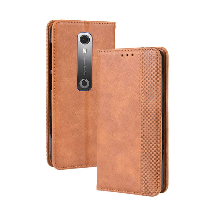Magnetic Buckle Retro Crazy Horse Texture Horizontal Flip Leather Case for Vodafone Smart N10 (VF...