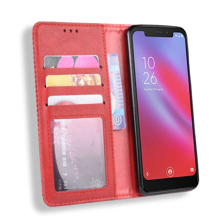 Magnetic Buckle Retro Crazy Horse Texture Horizontal Flip Leather Case for Vodafone Smart N10 (VF...