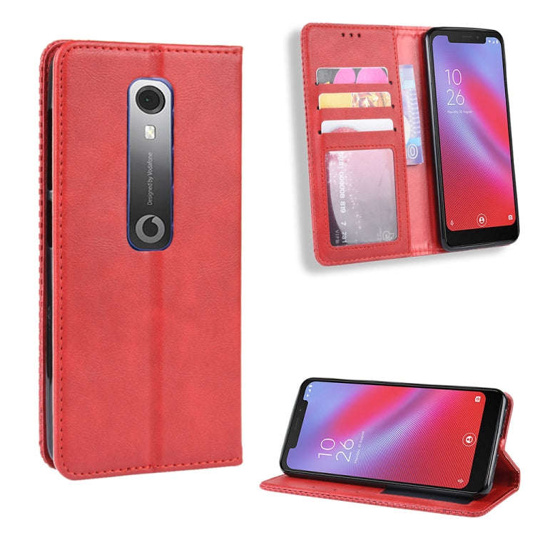 Magnetic Buckle Retro Crazy Horse Texture Horizontal Flip Leather Case for Vodafone Smart N10 (VF...