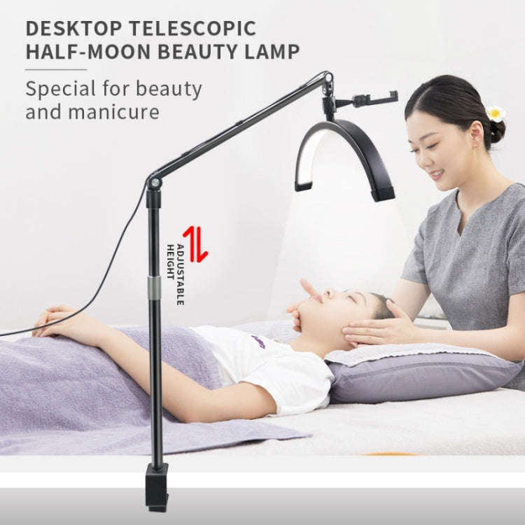 D-M30X 23 inch Half Moon Shape Beauty Manicure Lamp Curved Fill Light, Plug:US Plug