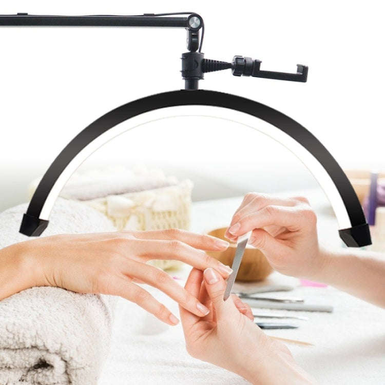 D-M30X 23 inch Half Moon Shape Beauty Manicure Lamp Curved Fill Light, Plug:US Plug