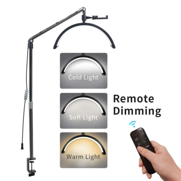 D-M30X 23 inch Half Moon Shape Beauty Manicure Lamp Curved Fill Light, Plug:US Plug