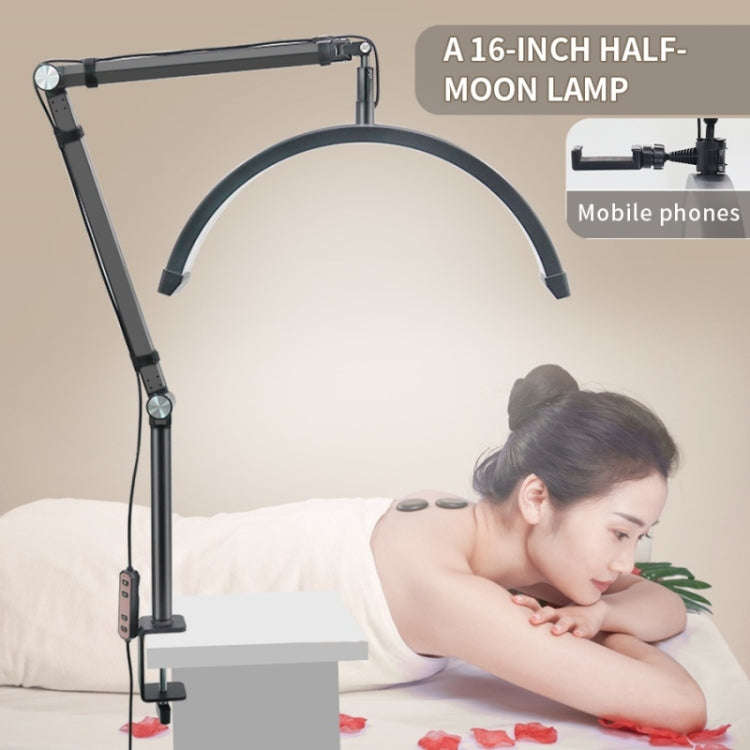 HD-M3X Pro 16 inch Adjustable Brightness Beauty Light Half Moon Light Eyelash Tech Lamp, Plug:US ...