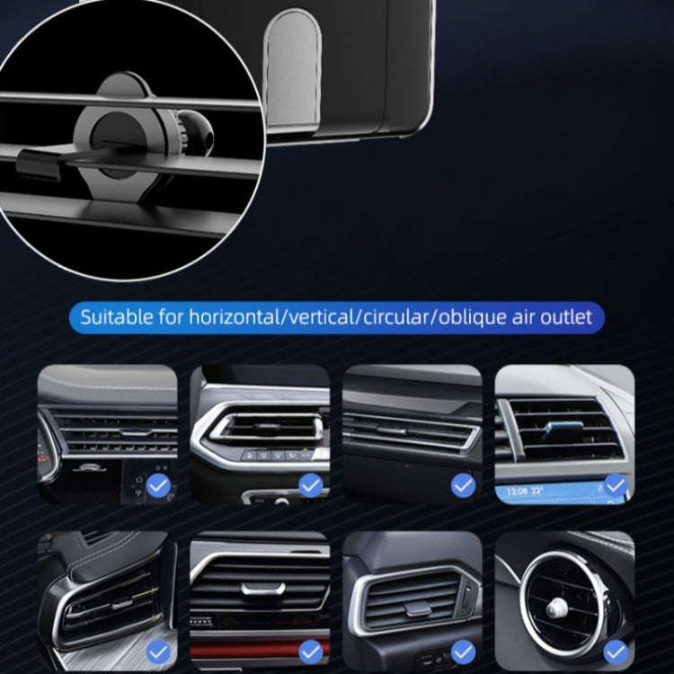 C1 Car Wireless 66W Fast Charger Phone Holder Infrared Sensor Punk Style(Silver)