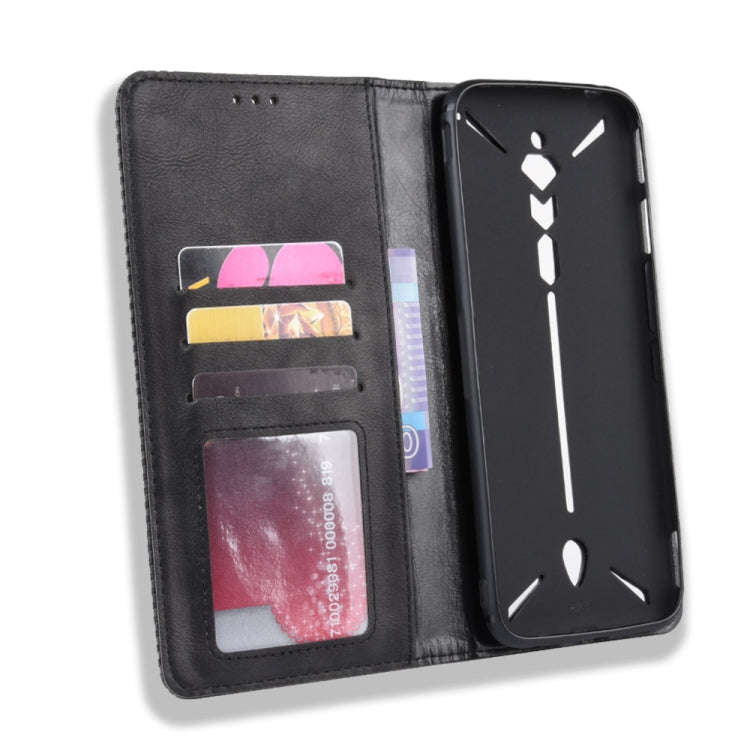 Magnetic Buckle Retro Crazy Horse Texture Horizontal Flip Leather Case for ZTE nubia Red Magic 3,...