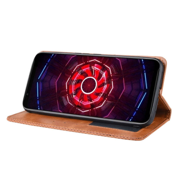 Magnetic Buckle Retro Crazy Horse Texture Horizontal Flip Leather Case for ZTE nubia Red Magic 3,...