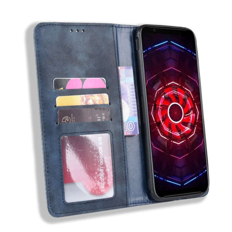 Magnetic Buckle Retro Crazy Horse Texture Horizontal Flip Leather Case for ZTE nubia Red Magic 3,...