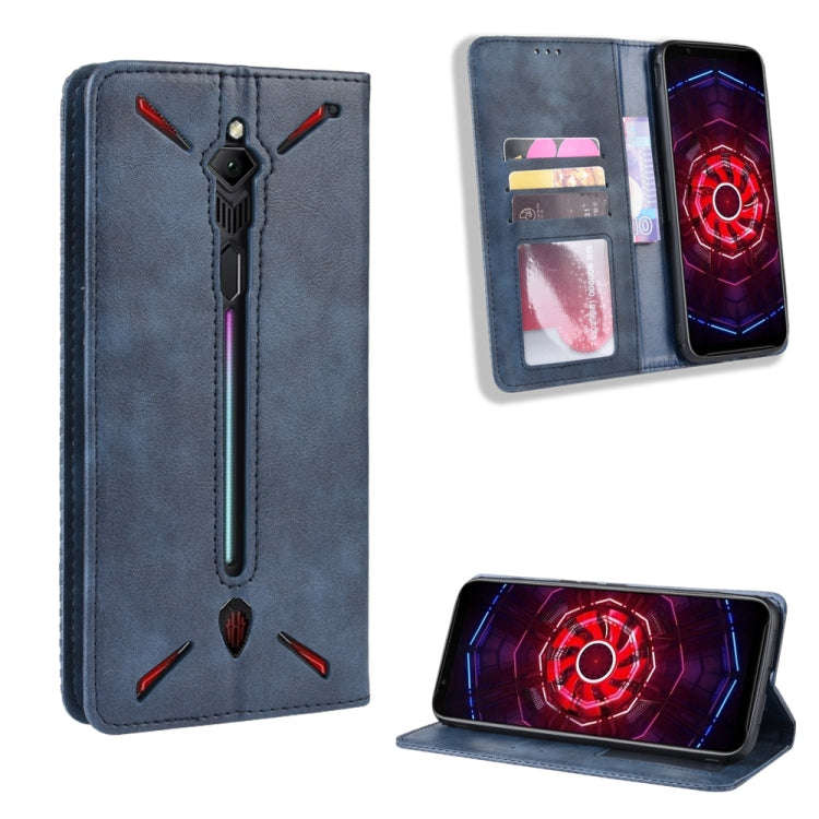 Magnetic Buckle Retro Crazy Horse Texture Horizontal Flip Leather Case for ZTE nubia Red Magic 3,...