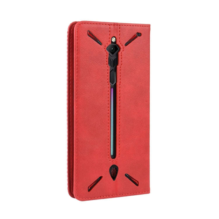 Magnetic Buckle Retro Crazy Horse Texture Horizontal Flip Leather Case for ZTE nubia Red Magic 3,...