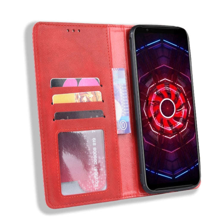 Magnetic Buckle Retro Crazy Horse Texture Horizontal Flip Leather Case for ZTE nubia Red Magic 3,...