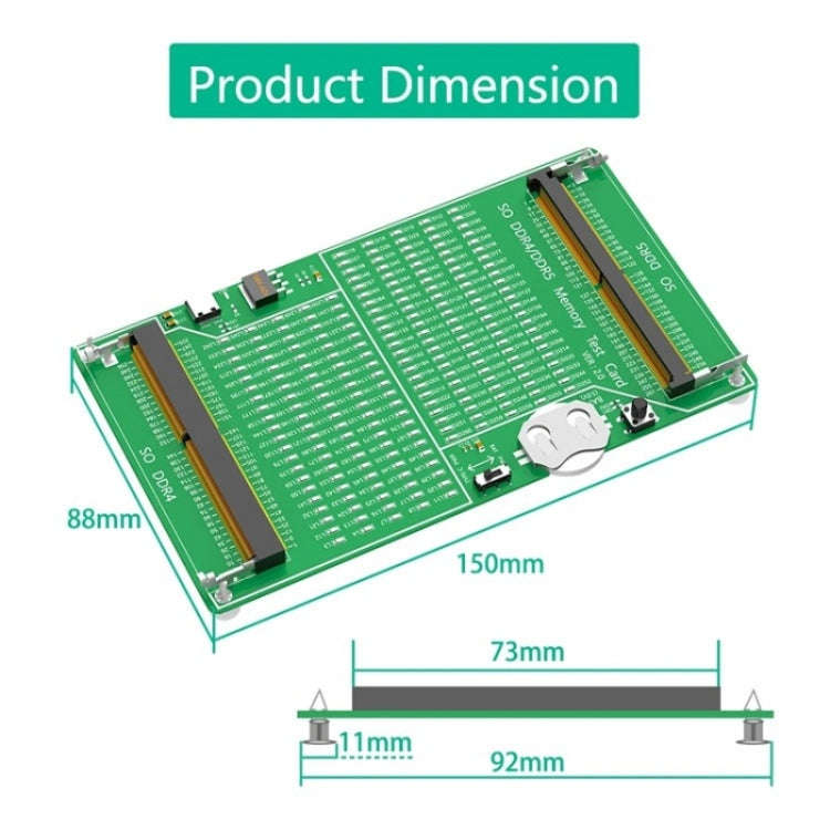 YNS-03 DDR4 / DDR5 2-in-1 Memory Tester Memory Test Card Notebook Memory Stick Tester