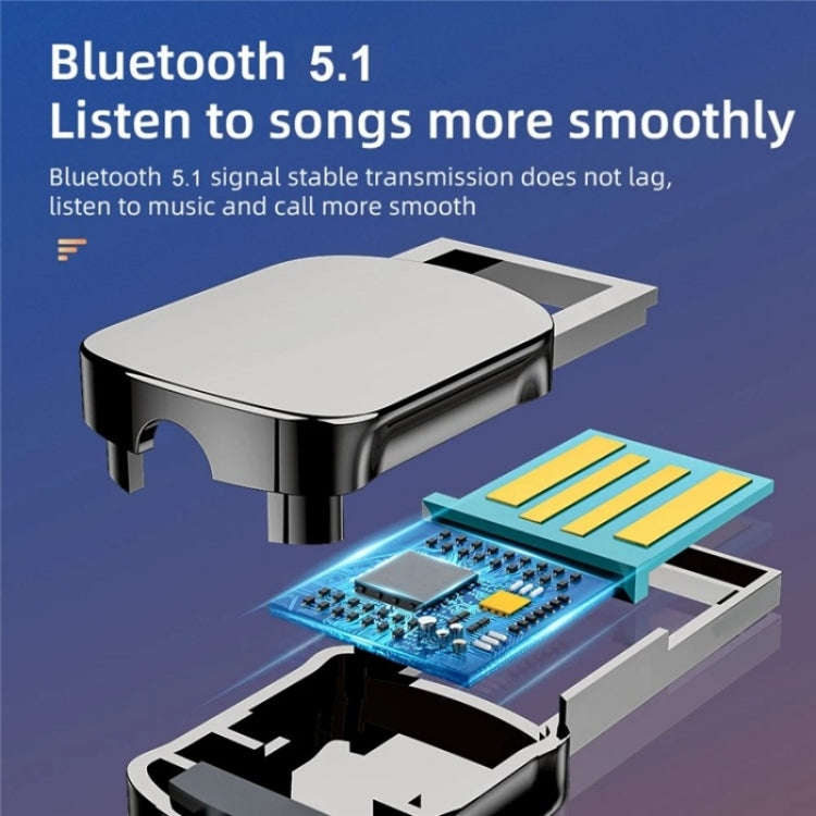 M02 3.5mm AUX Car Audio System Wireless Adapter Car Bluetooth Hands-Free Call Spring Cord