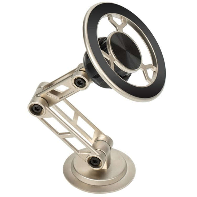 G188 Aluminum Alloy Adjustable Cellphone Stand Car Dashboard Magnetic Phone Holder(Gold)