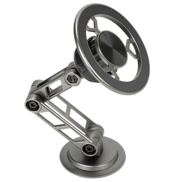 G188 Aluminum Alloy Adjustable Cellphone Stand Car Dashboard Magnetic Phone Holder(Grey)
