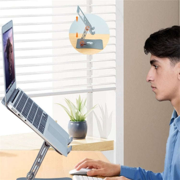 G69 Heat Dissipation Rotatable Notebook Desktop Stand Aluminum Alloy Foldable Laptop Bracket(Silver)