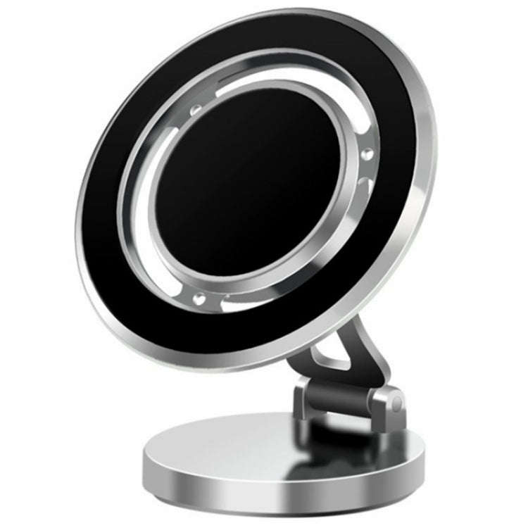 G168 Rotatable Cellphone Stand Car Dashboard Windshield Magnetic Phone Holder(Silver)