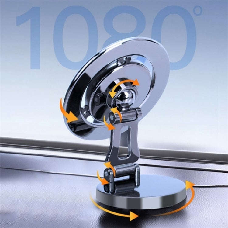 G168 Rotatable Cellphone Stand Car Dashboard Windshield Magnetic Phone Holder(Grey)