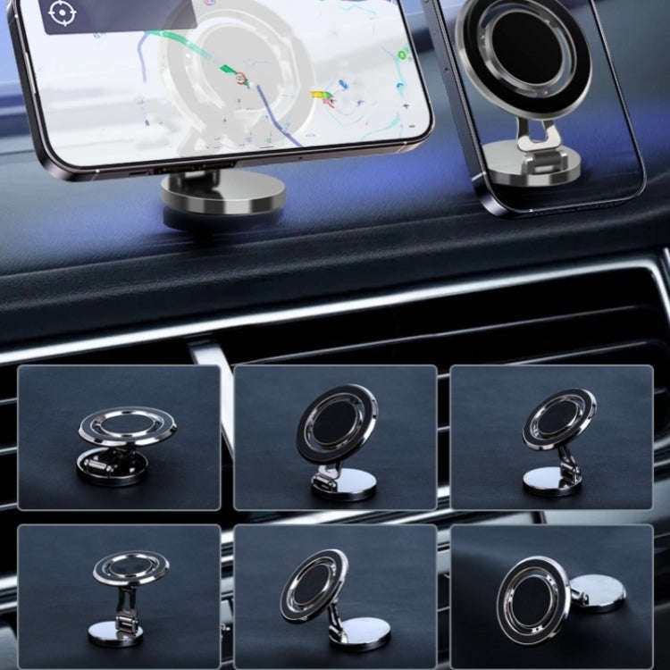 G168 Rotatable Cellphone Stand Car Dashboard Windshield Magnetic Phone Holder(Grey)