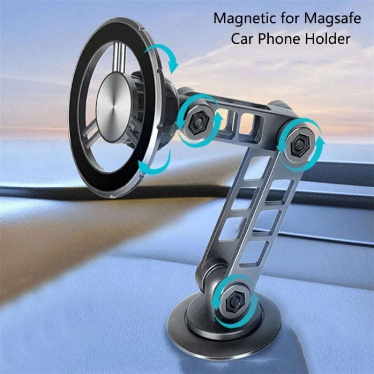 G198 Adjustable Robotic Arm Cellphone Stand Car Dashboard Windshield Magnetic Phone Holder(Grey)