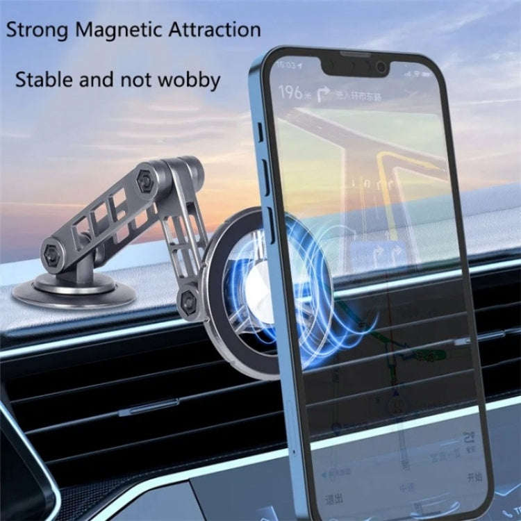 G198 Adjustable Robotic Arm Cellphone Stand Car Dashboard Windshield Magnetic Phone Holder(Grey)