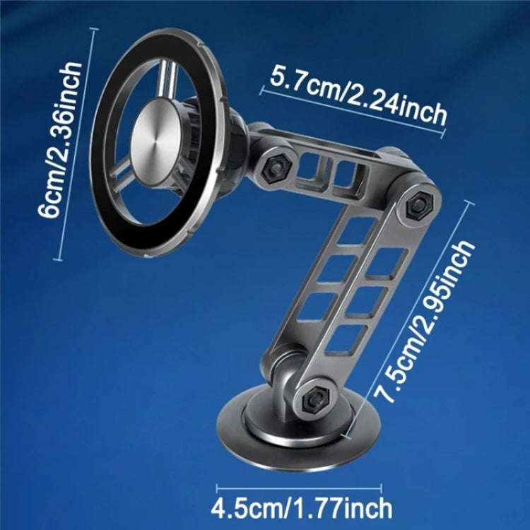 G198 Adjustable Robotic Arm Cellphone Stand Car Dashboard Windshield Magnetic Phone Holder(Grey)