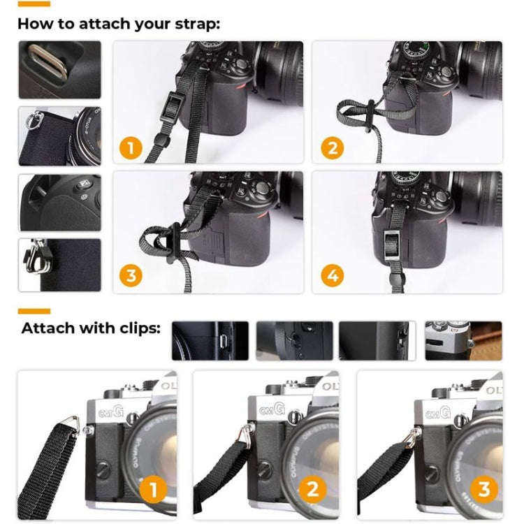 Camera Strap Canvas Neck Shoulder Strap with Quick Release Buckles for DSLR / SLR Camera
