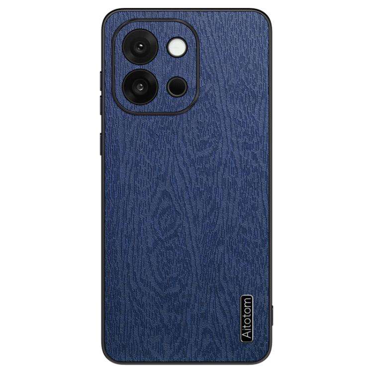 For OnePlus 13T Tree Bark Leather Shockproof Phone Case(Blue)