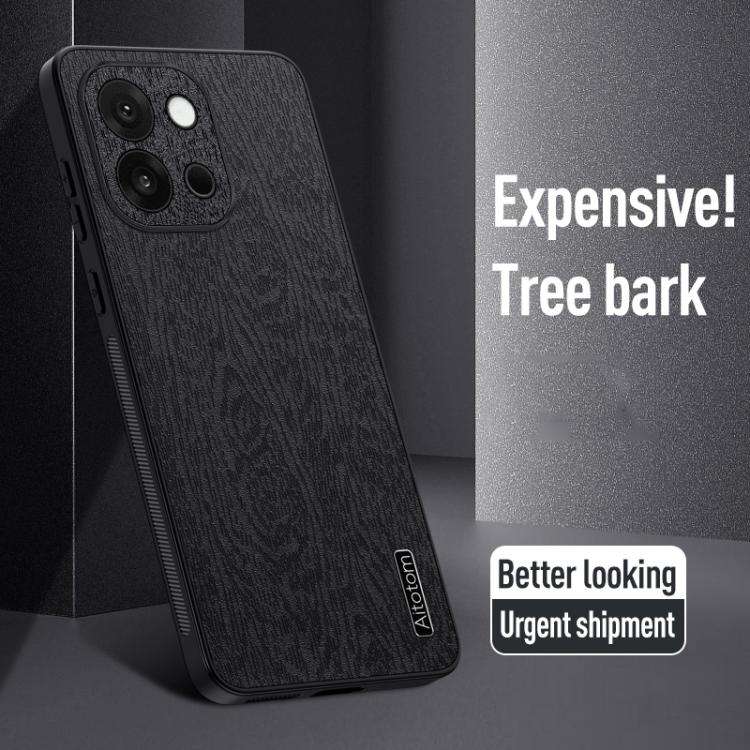 For OnePlus 13T Tree Bark Leather Shockproof Phone Case(Blue)