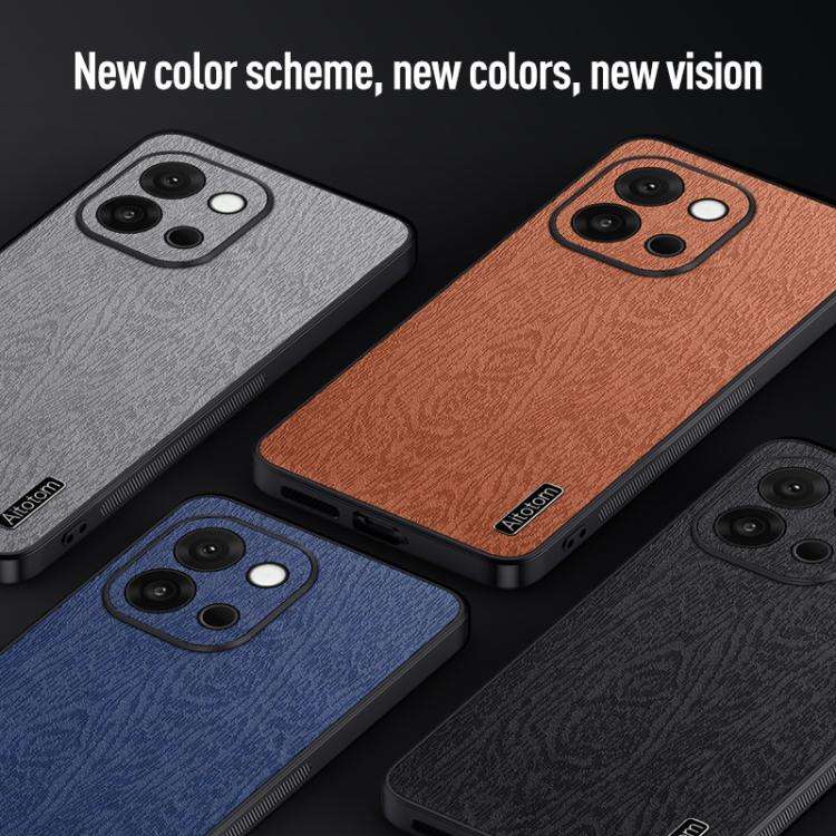 For OnePlus 13T Tree Bark Leather Shockproof Phone Case(Blue)