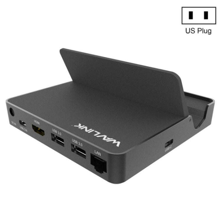 WAVLINK UHP3D01G Gigabit Ethernet USB 3.0 Multi-Function HUB 4K HD Docking Station(US Plug)