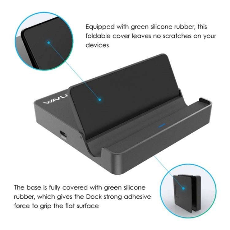 WAVLINK UHP3D01G Gigabit Ethernet USB 3.0 Multi-Function HUB 4K HD Docking Station(US Plug)