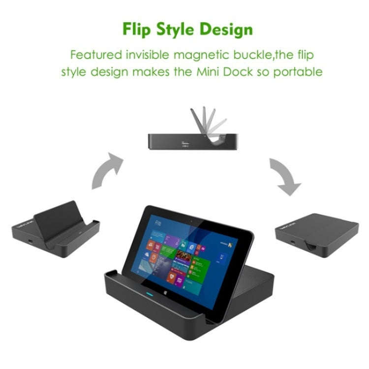 WAVLINK UHP3D01G Gigabit Ethernet USB 3.0 Multi-Function HUB 4K HD Docking Station(US Plug)