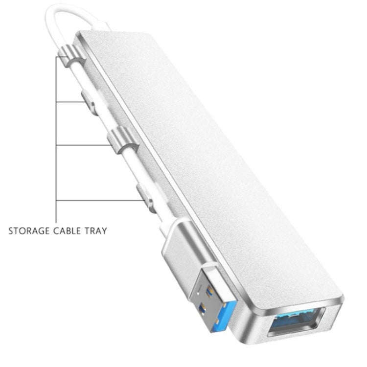 ADS-301A USB 3.0 to Type-C + USB 3.0 / 2.0 4-Ports Hub Laptop Expander(Grey)