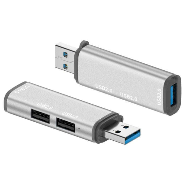ADS-302A 3 in 1 USB to USB 3.0 / 2.0 Hub Expansion Station USB Adapter(Silver)