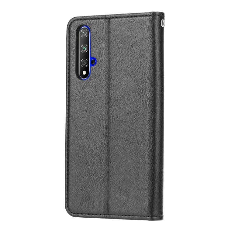 Knead Skin Texture Horizontal Flip Leather Case for Huawei Honor 20, with Photo Frame & Holder & ...